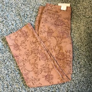 Croft & Barrow Natural Fit Floral Jeans NWT